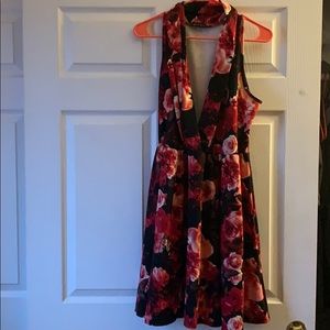 Beautiful Rose Plunge neck dress